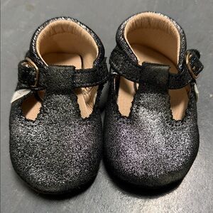 Little love bug Black Glitter Kids Shoes